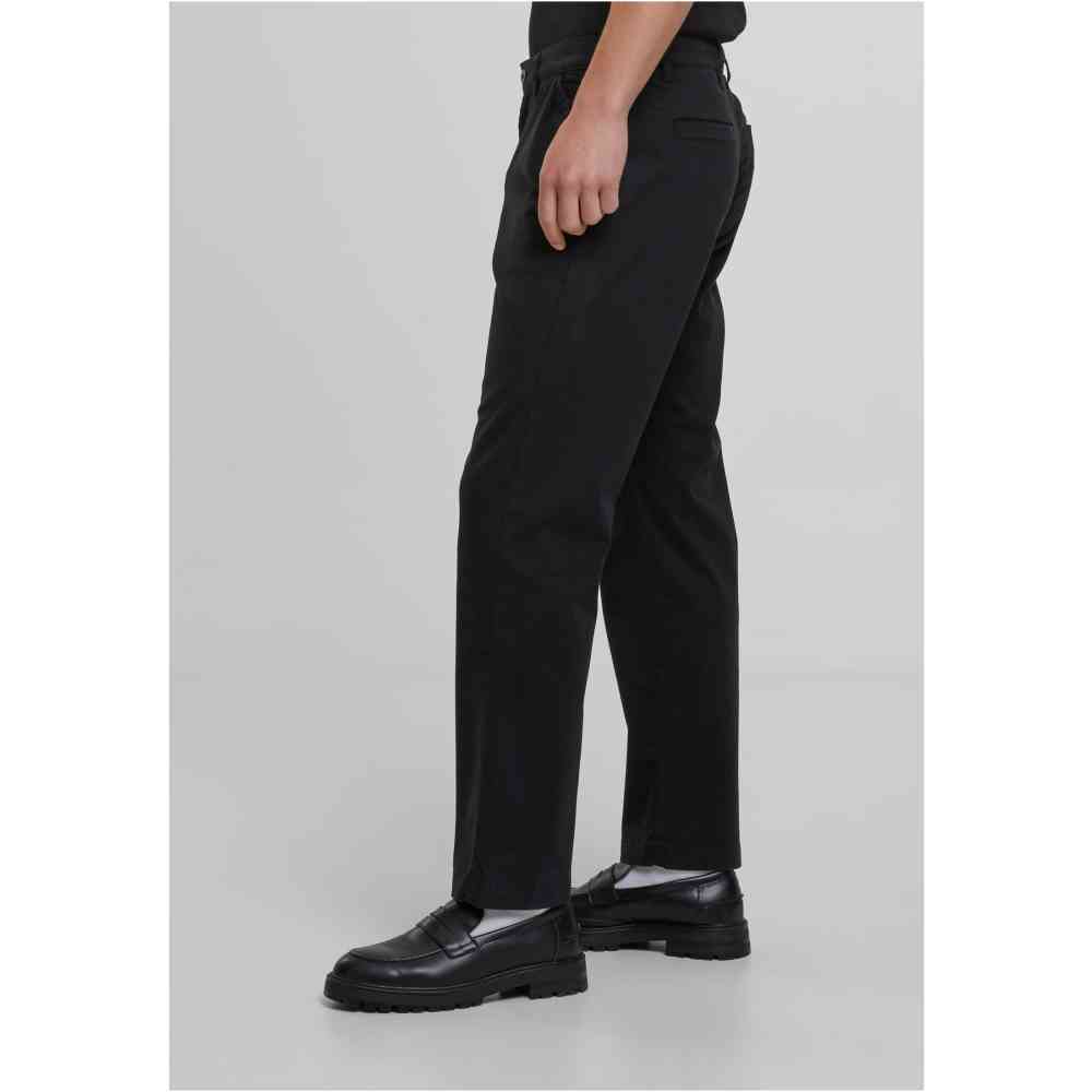 Urban Classics - Pleated Twill Hose gerades bein - Schwarz